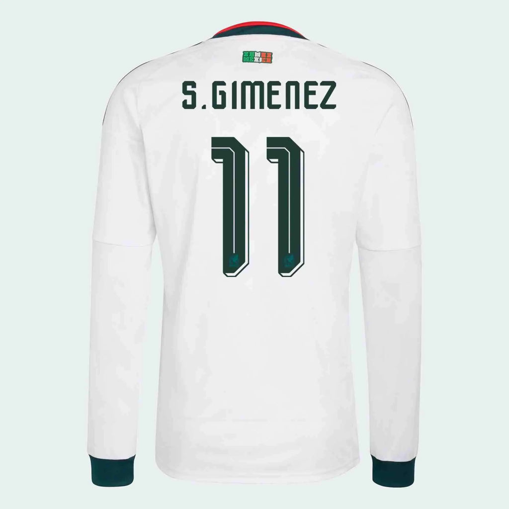 adidas 2026 Mexico Youth Stadium Away Long-Sleeve Soccer Jersey