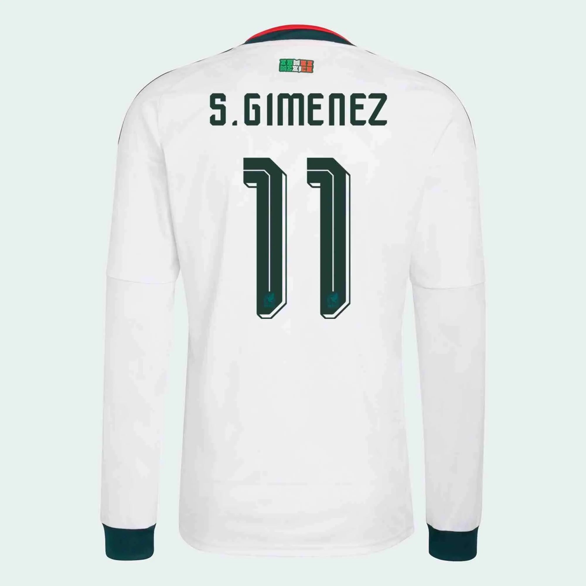 adidas 2026 Mexico Youth Stadium Away Long-Sleeve Soccer Jersey