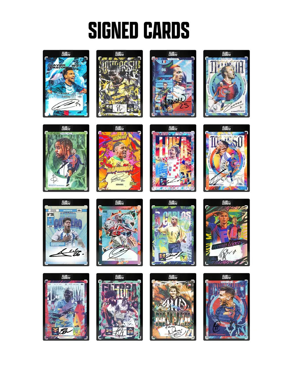 2025 Club Legacyz Icons Soccer 2nd Edition Trading Cards Hobby BOX (6 Packs Each)
