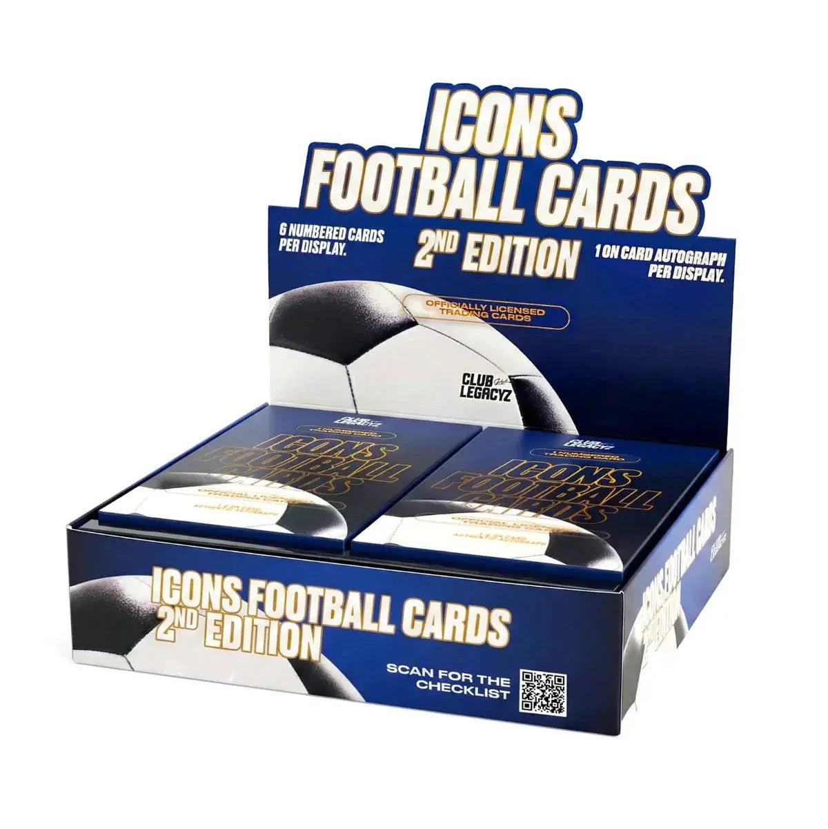 2025 Club Legacyz Icons Soccer 2nd Edition Trading Cards Hobby BOX (6 Packs Each)