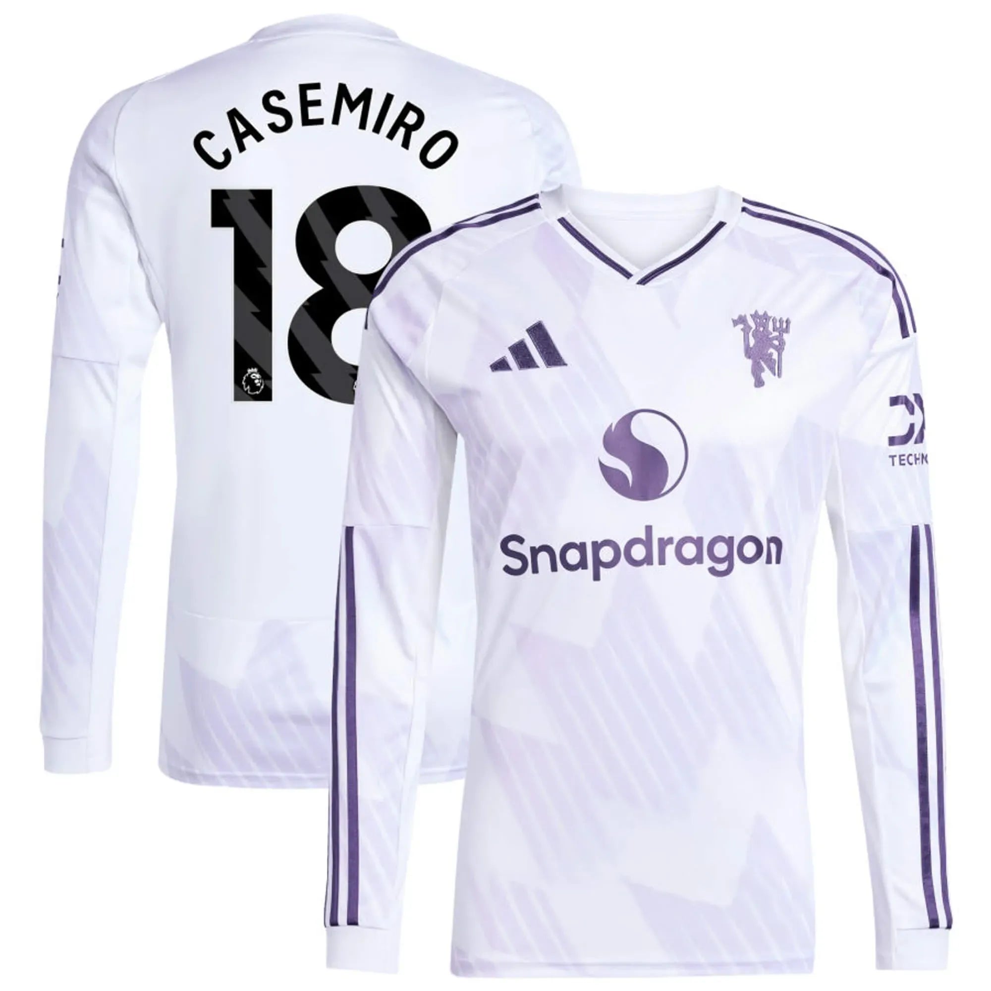 adidas 2025-26 Manchester United Men's Stadium Away Long-Sleeve Soccer Jersey