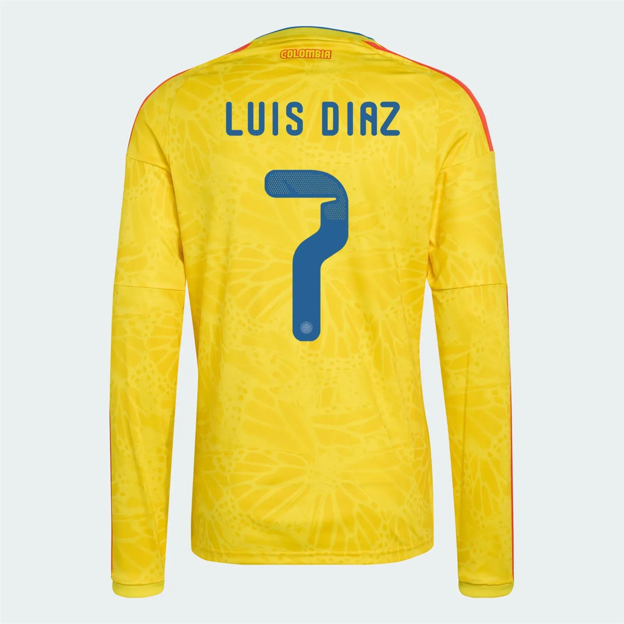 adidas 2026 Colombia Men's Stadium Home Long-Sleeve Soccer Jersey