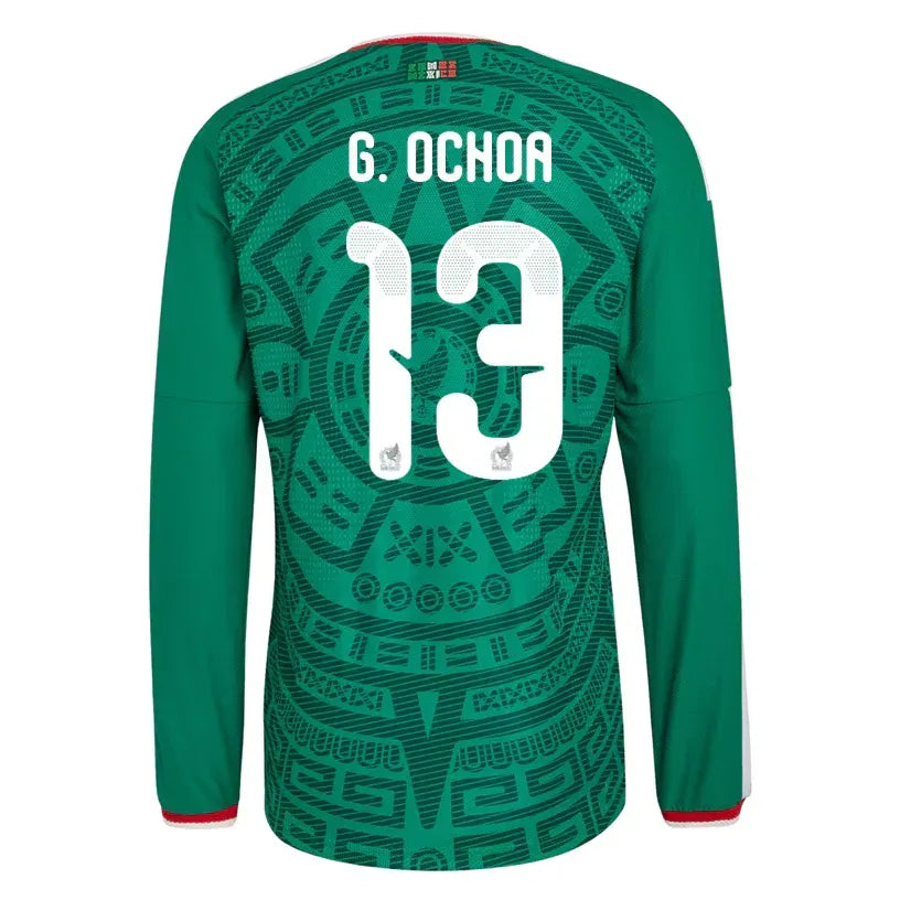 adidas 2026 Mexico Men's Authentic Home Long-Sleeve Soccer Jersey
