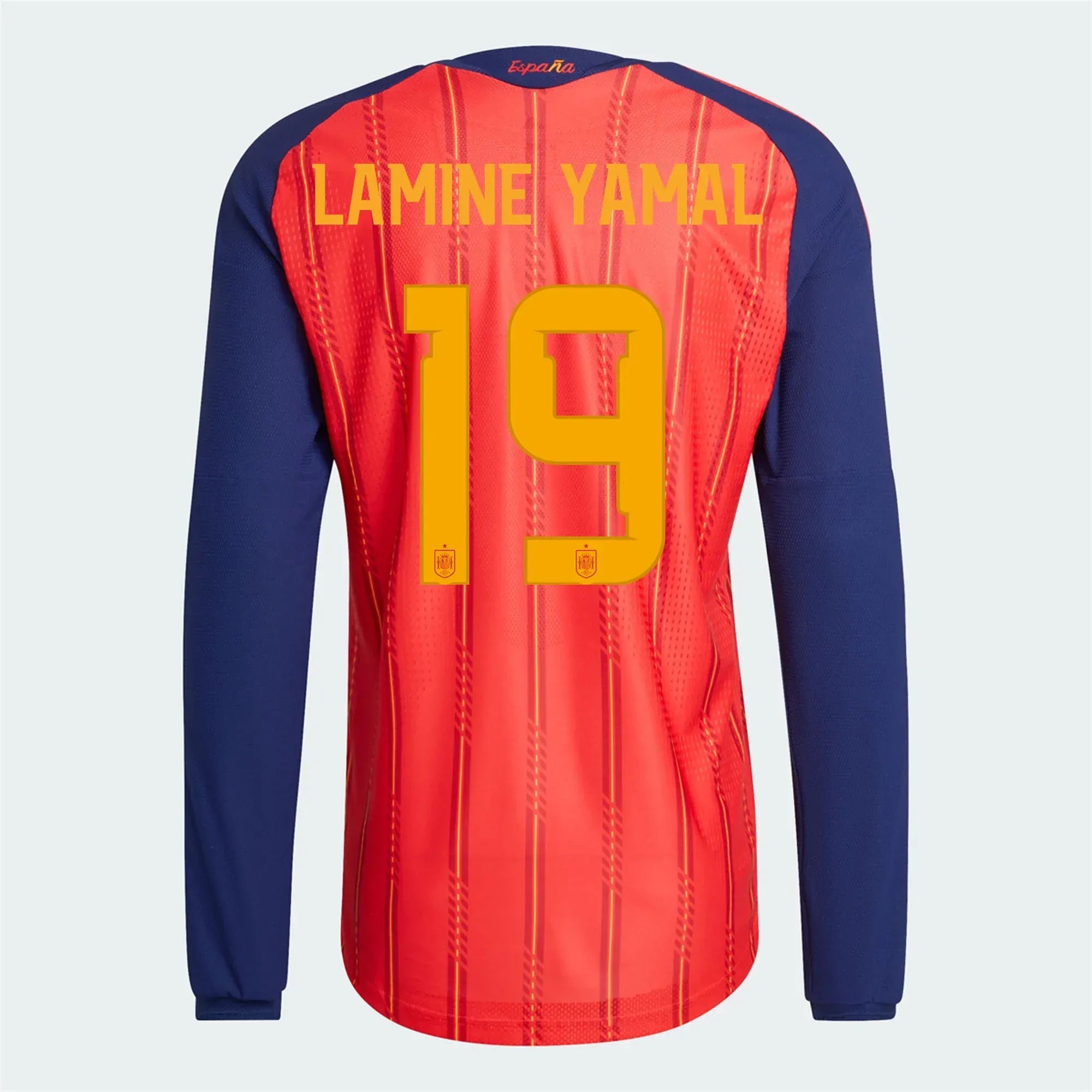 adidas 2026 Spain Men's Authentic Home Long-Sleeve Soccer Jersey