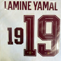 Spain 2026- Away LAMINE YAMAL #19 Jersey Name Set