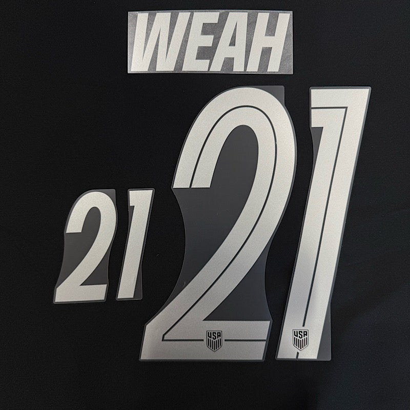 USMNT 2026- Away WEAH #21  Official Name Set