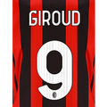 AC Milan 2021-22 Home Giroud #9 Jersey Name Set