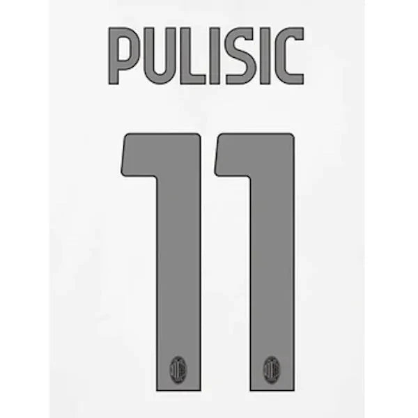 AC Milan 2023/24 Away Pulisic #11 Jersey Name Set