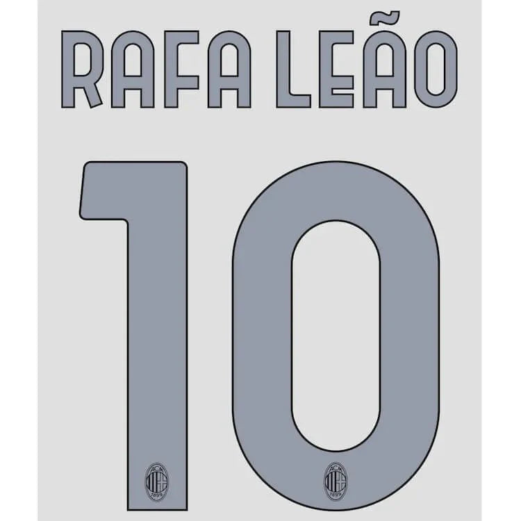 AC Milan 2023/24 Away Rafa-Leao #10 Jersey Name Set