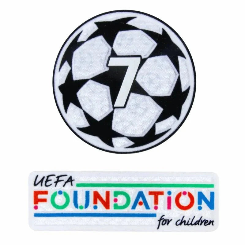 AC Milan 2024- 25 UCL Starball 7 Times Winner + UEFA Foundation Patch Set