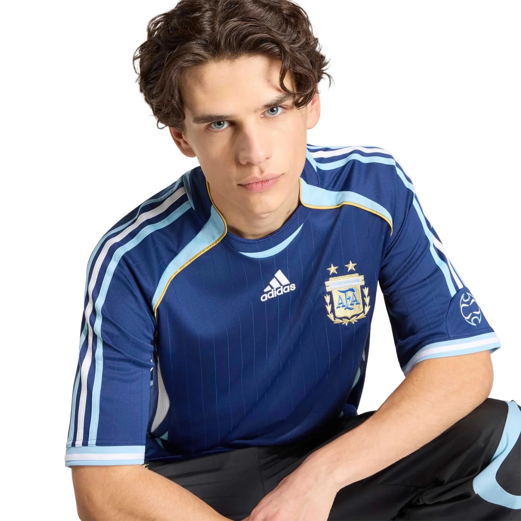 adidas 2006 Argentina Men's Retro Stadium Away Soccer Jersey