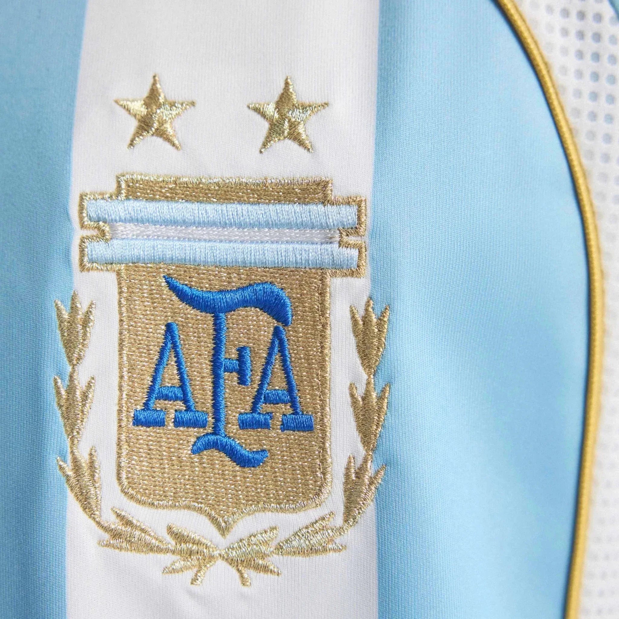 adidas 2006 Argentina Men's Retro Stadium Home Messi #19 Soccer Jersey