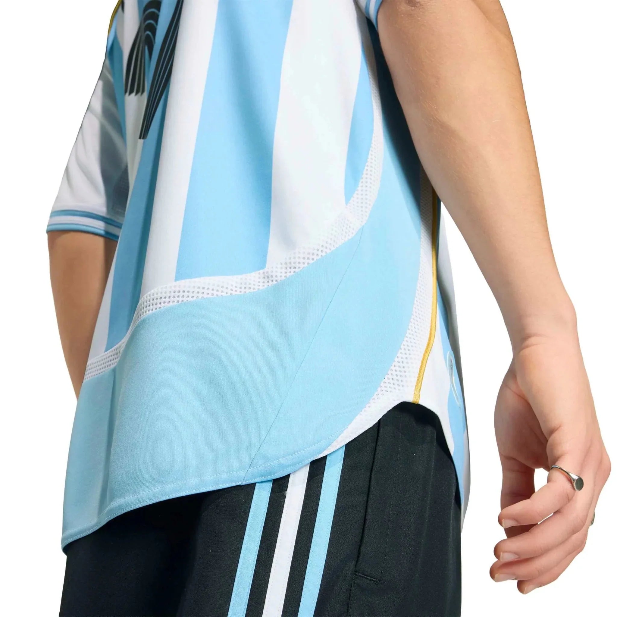 adidas 2006 Argentina Men's Retro Stadium Home Messi #19 Soccer Jersey