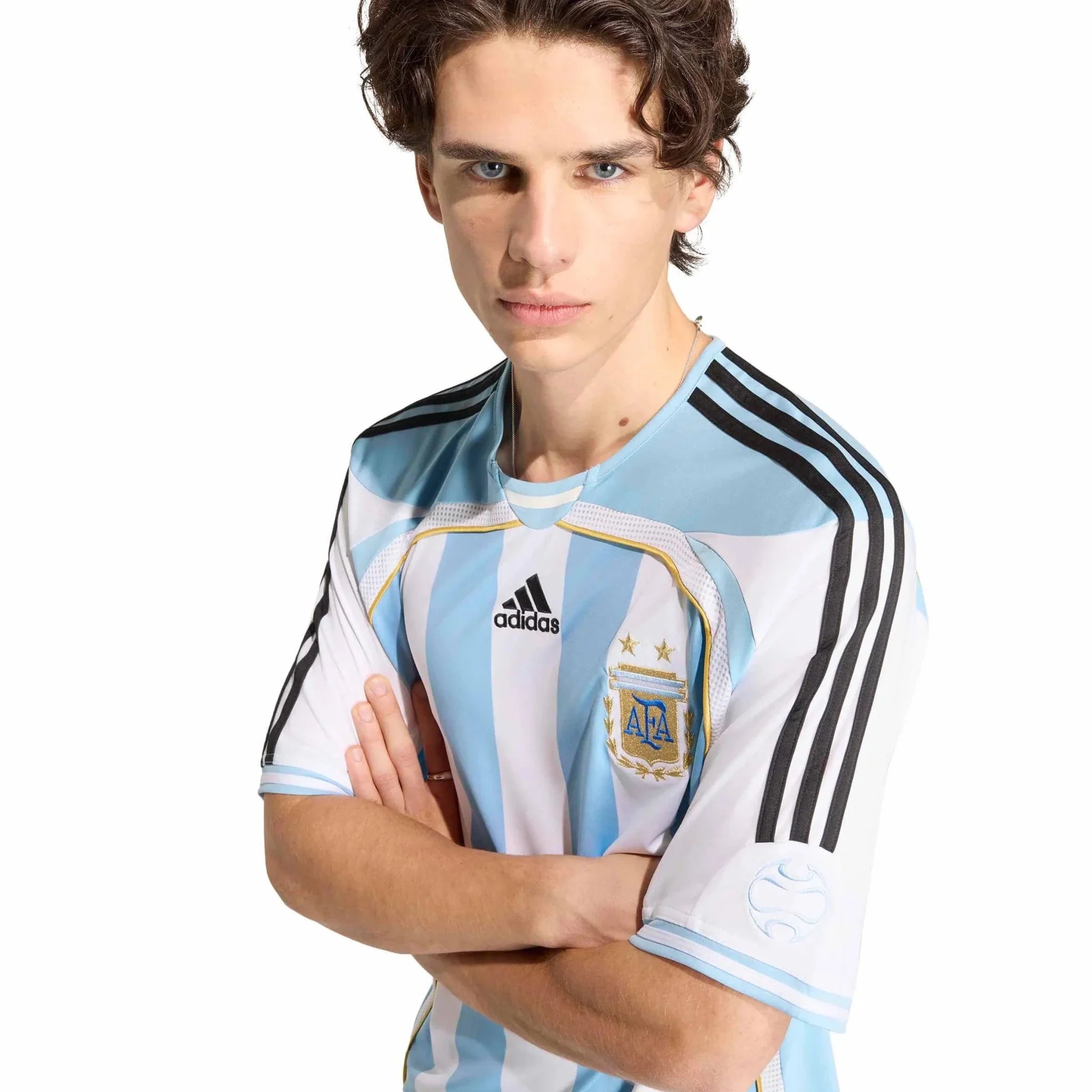 adidas 2006 Argentina Men's Retro Stadium Home Soccer Jersey