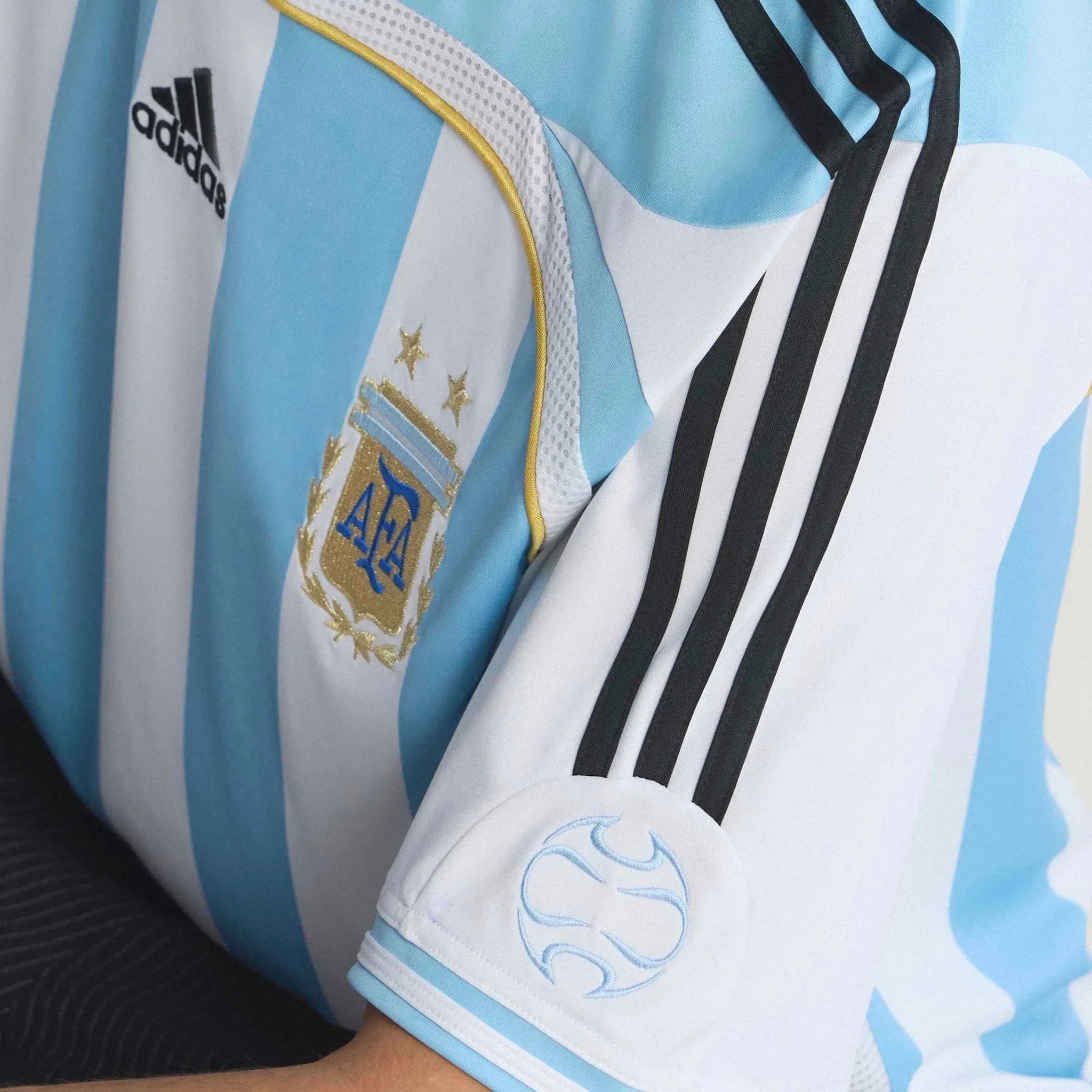adidas 2006 Argentina Men's Retro Stadium Home Soccer Jersey