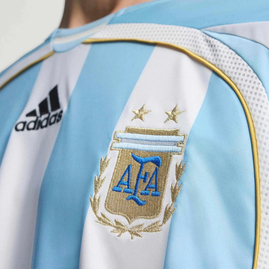 adidas 2006 Argentina Men's Retro Stadium Home Soccer Jersey