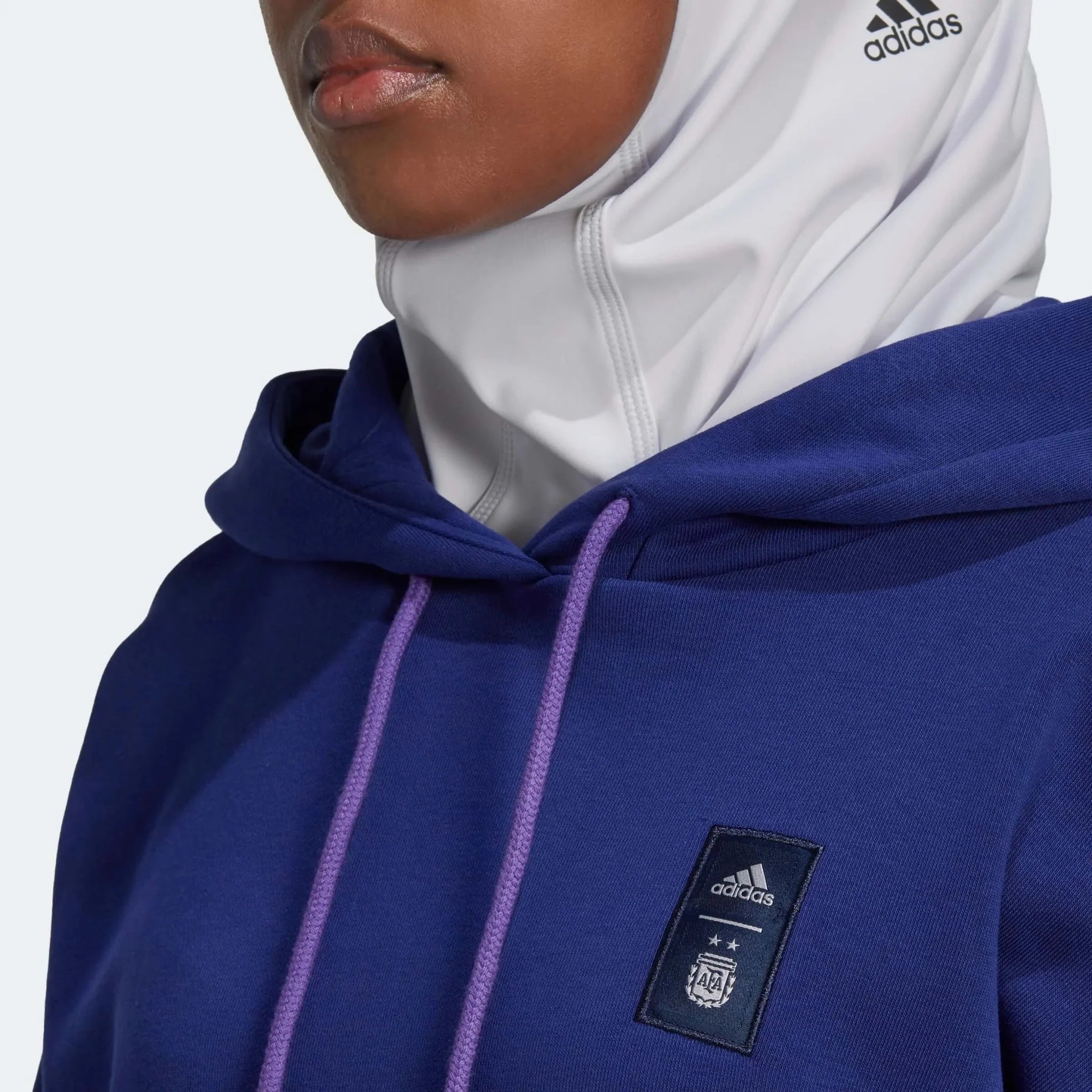 adidas 2022-23 Argentina Women's 3 Stripe Hoody Legacy Indigo