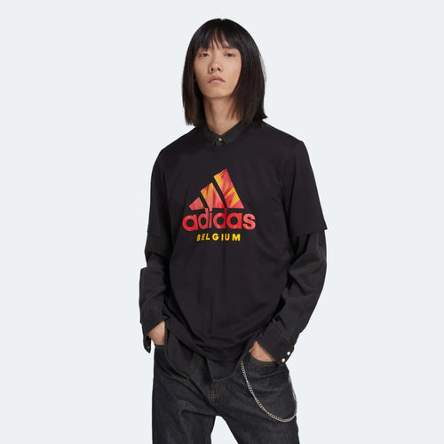 adidas 2022-23 Belgium DNA Graphic Tee - Black