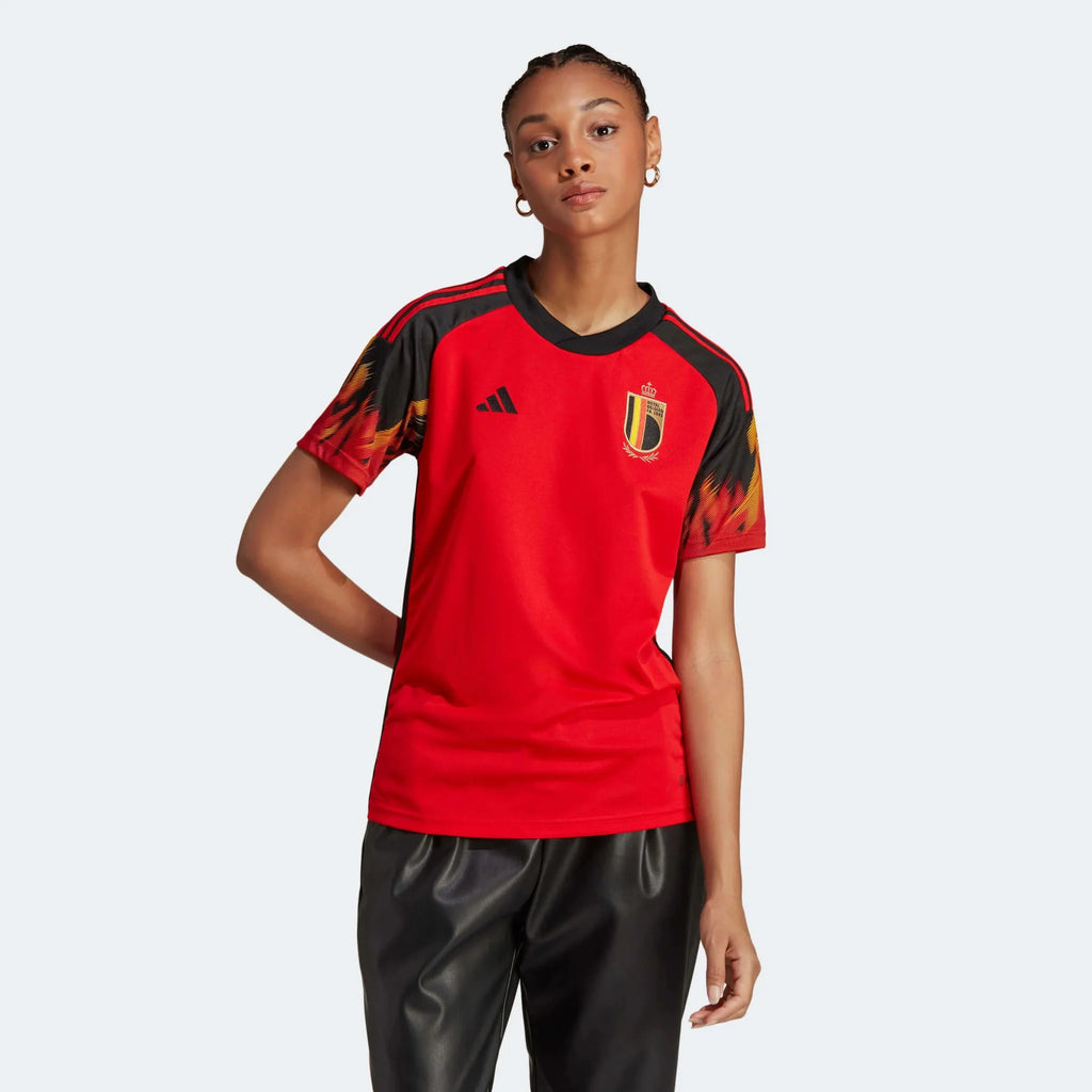 adidas 2022-23 Belgium Women's Home Jersey - Red-Black