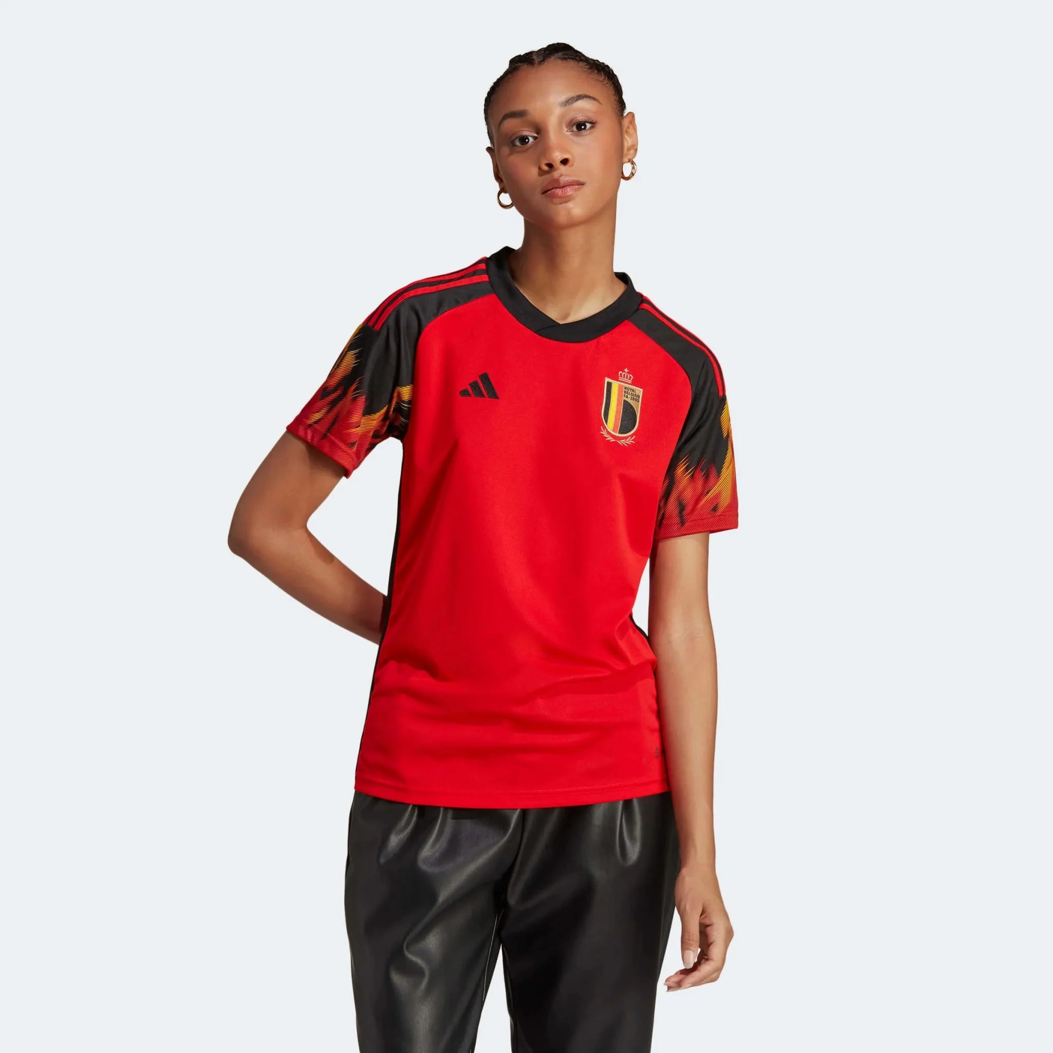 adidas 2022-23 Belgium Women's Home Jersey - Red-Black