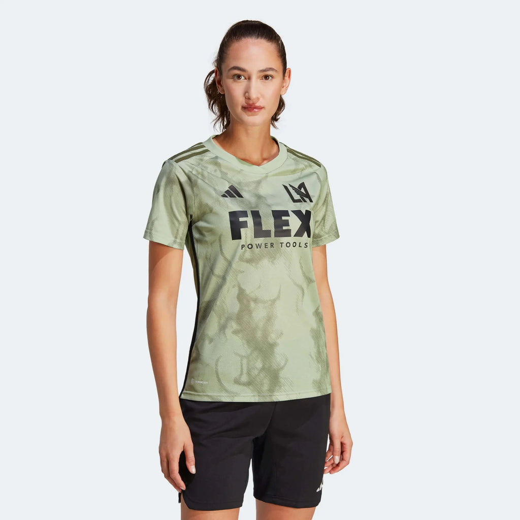 adidas 2023-24 LAFC Women's Away Jersey - Magic Lime-Tent Green