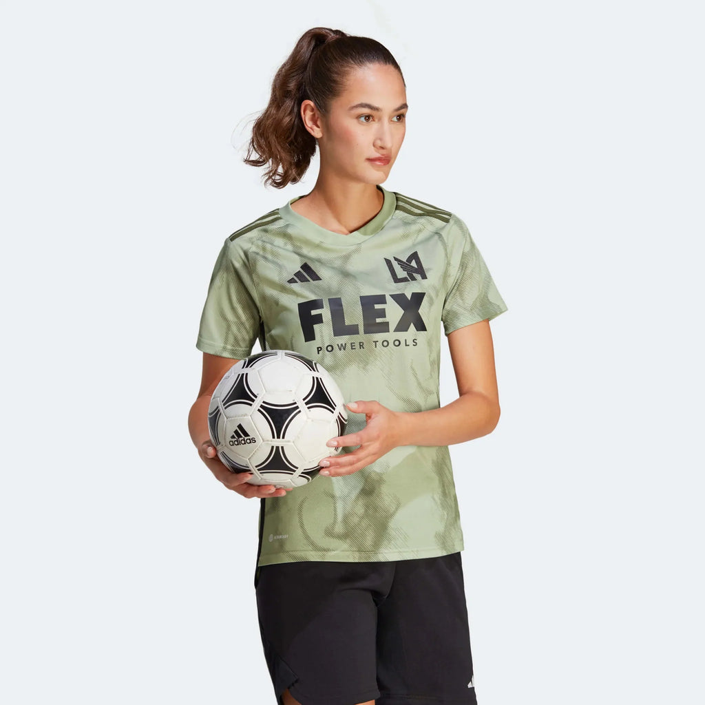 adidas 2023-24 LAFC Women's Away Jersey - Magic Lime-Tent Green