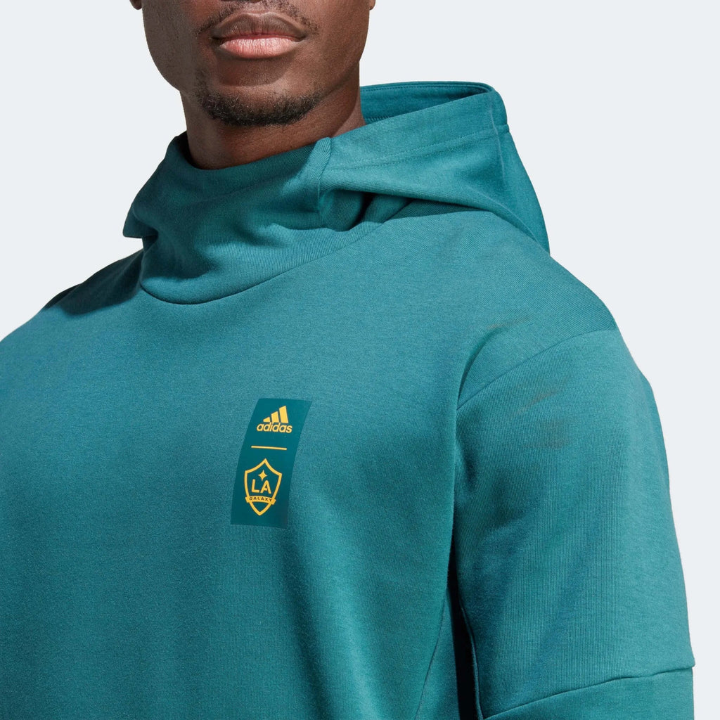 adidas 2023 LA Galaxy Travel Hoodie - Mystery Green