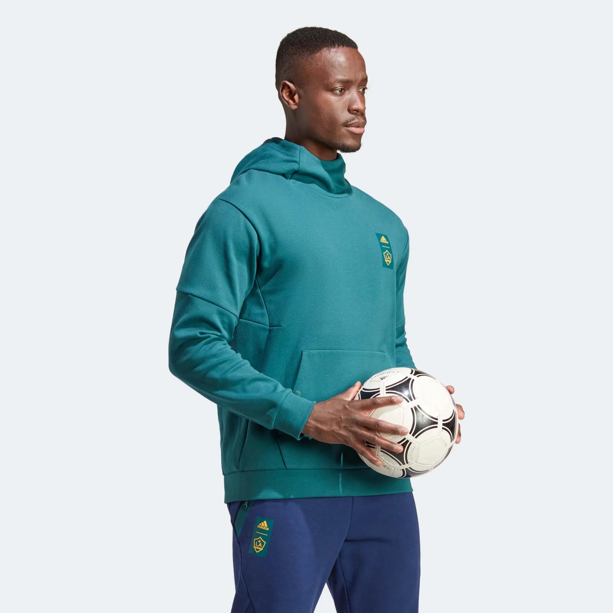 adidas 2023 LA Galaxy Travel Hoodie - Mystery Green