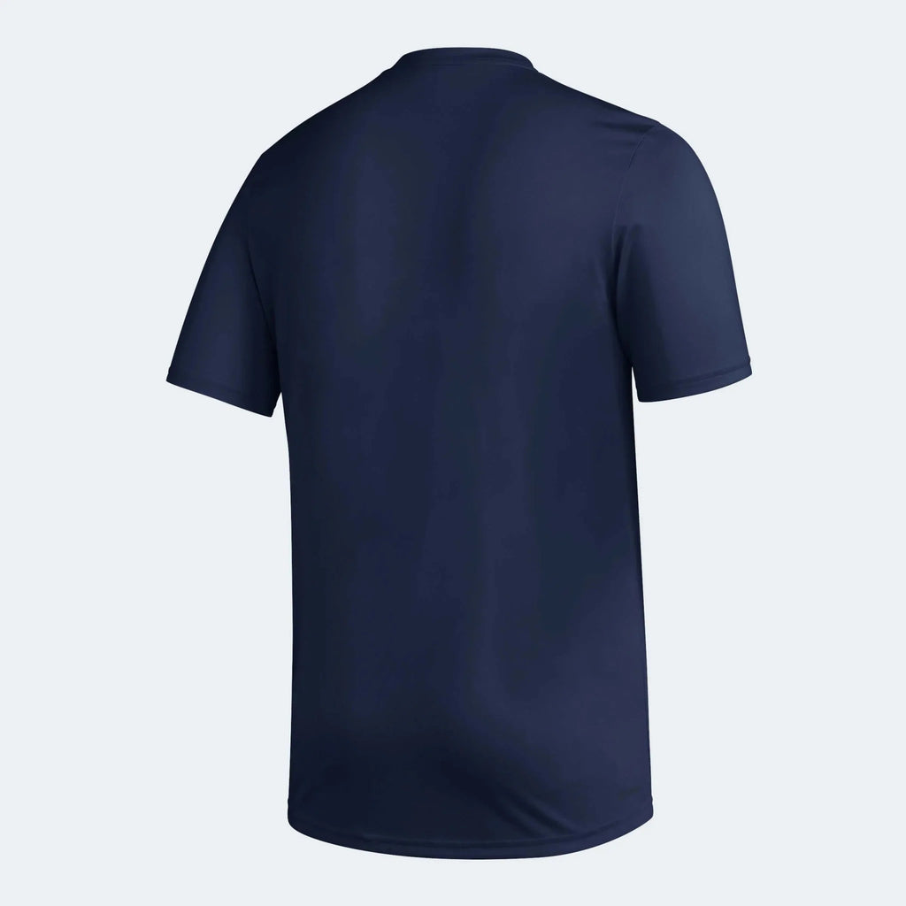 adidas 2023 LA Galaxy Women's Pre-Game Tee - Navy-Team Gold
