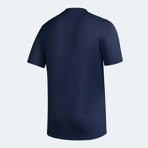 adidas 2023 LA Galaxy Women's Pre-Game Tee - Navy-Team Gold