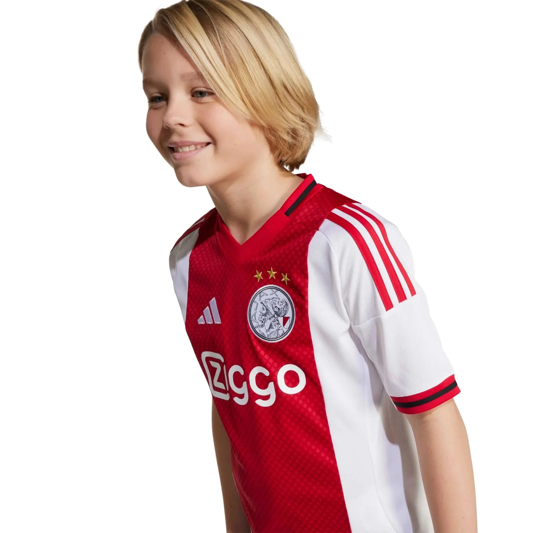 adidas 2025-26 Ajax Youth Stadium Home Soccer Jersey