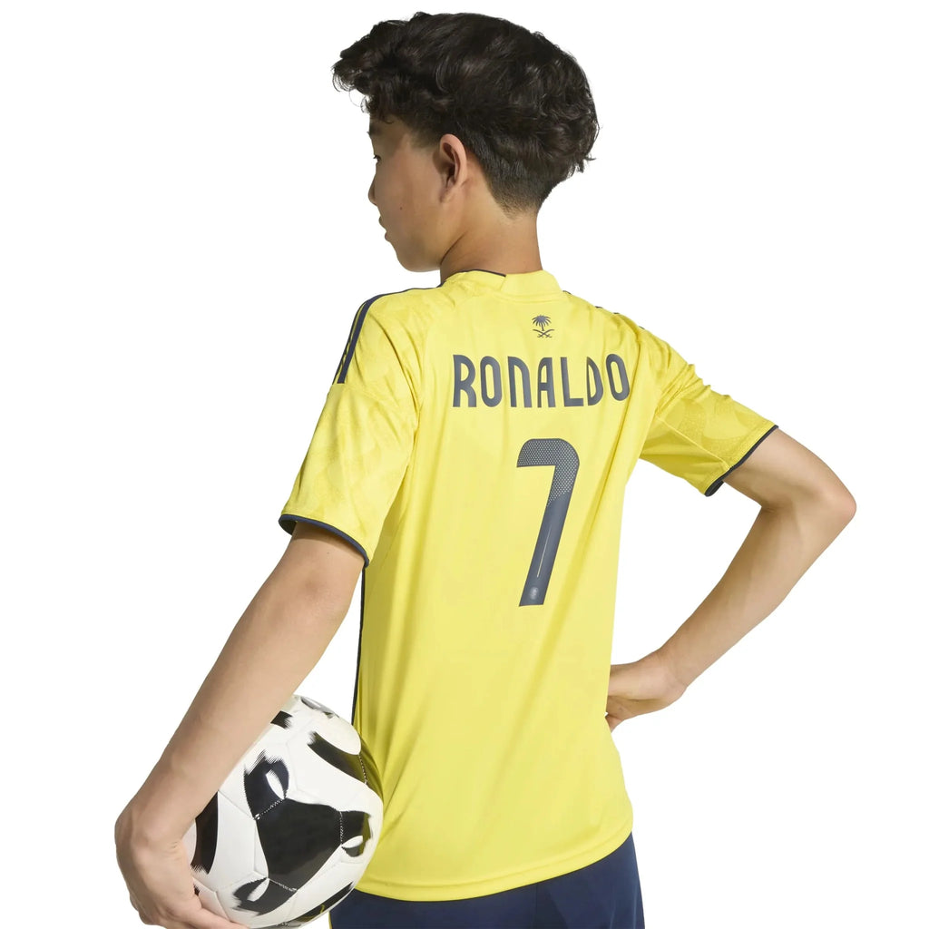 adidas 2025-26 Al Nassr Youth Stadium Home Ronaldo #7 Soccer Jersey