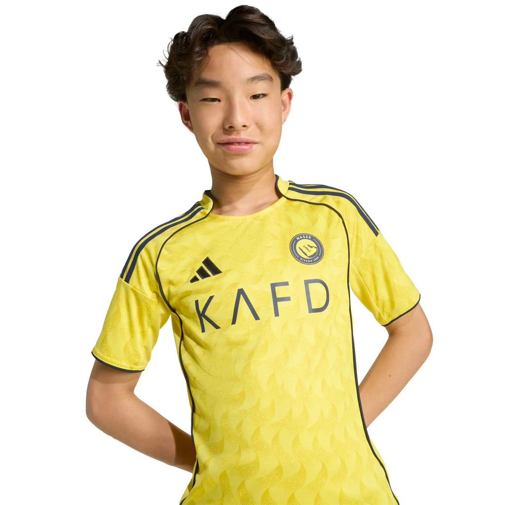 adidas 2025-26 Al Nassr Youth Stadium Home Ronaldo #7 Soccer Jersey
