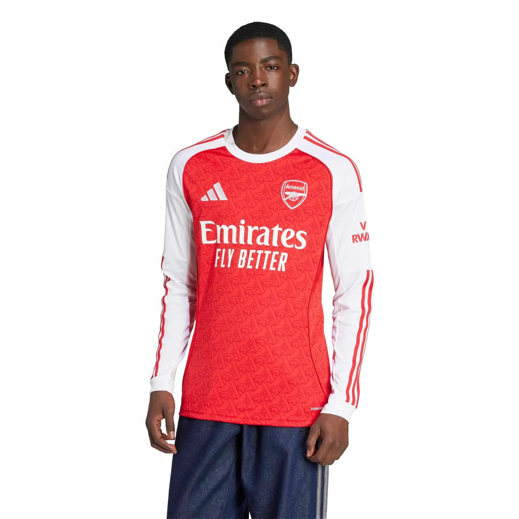 adidas 2025-26 Arsenal Men's Stadium Home Long-Sleeve Soccer Jersey