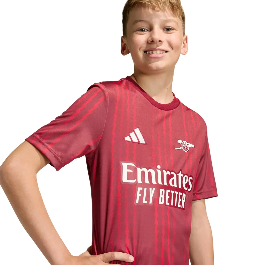 adidas 2025-26 Arsenal Youth Pre-Match Soccer Jersey