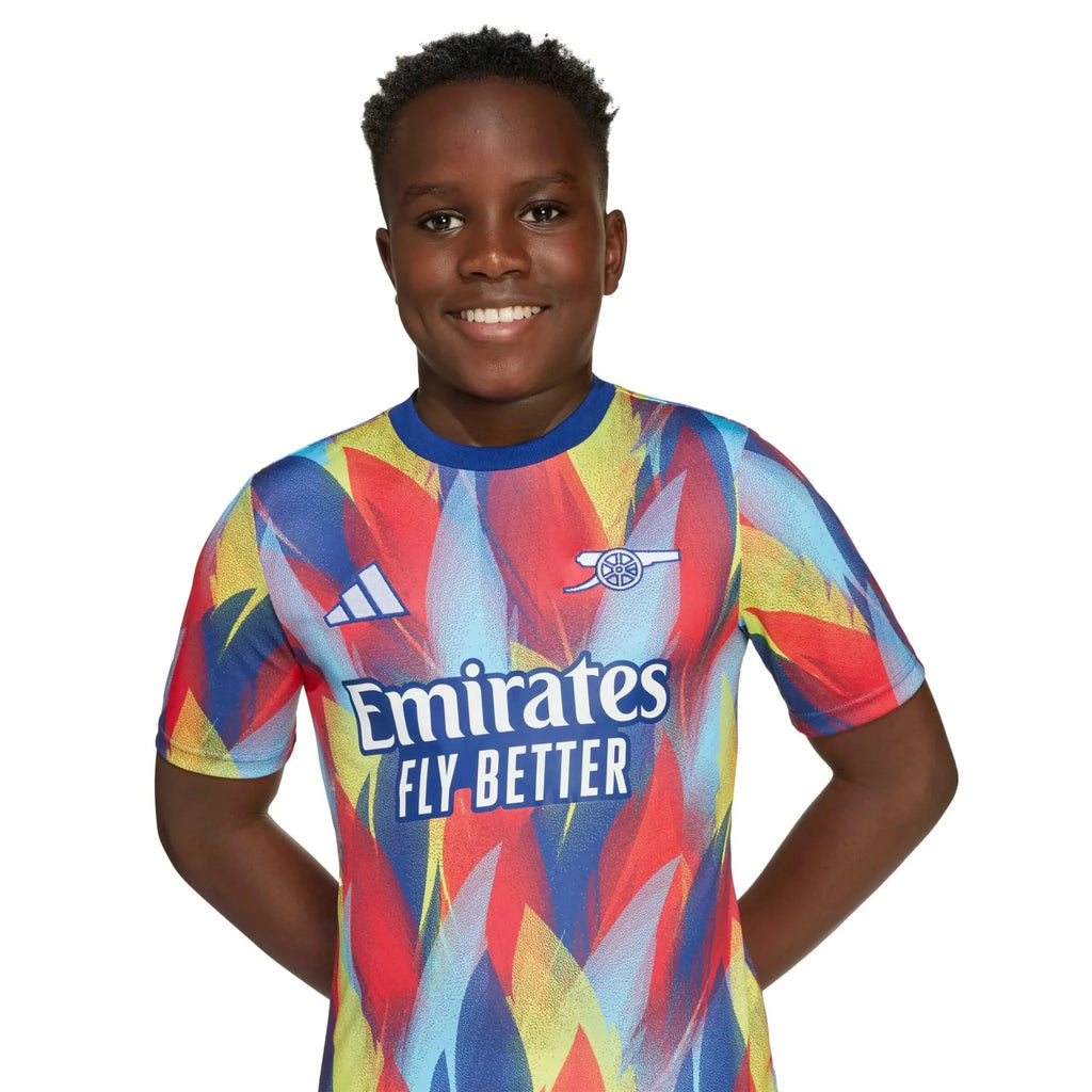 adidas 2025-26 Arsenal Youth Pre-Match Soccer Jersey