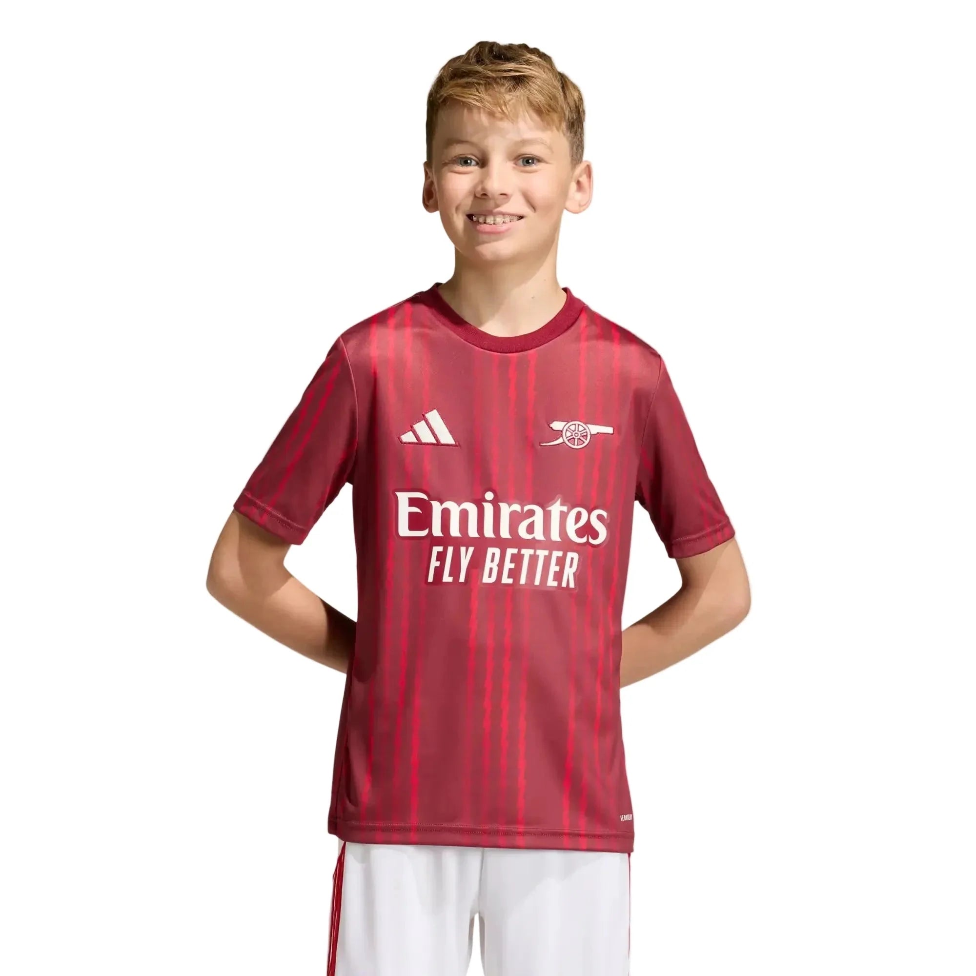 adidas 2025-26 Arsenal Youth Pre-Match Soccer Jersey
