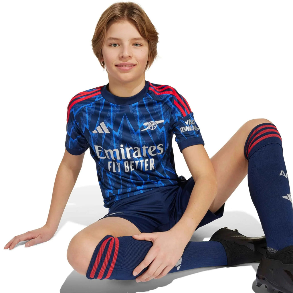 adidas 2025-26 Arsenal Youth Stadium Away Soccer Jersey
