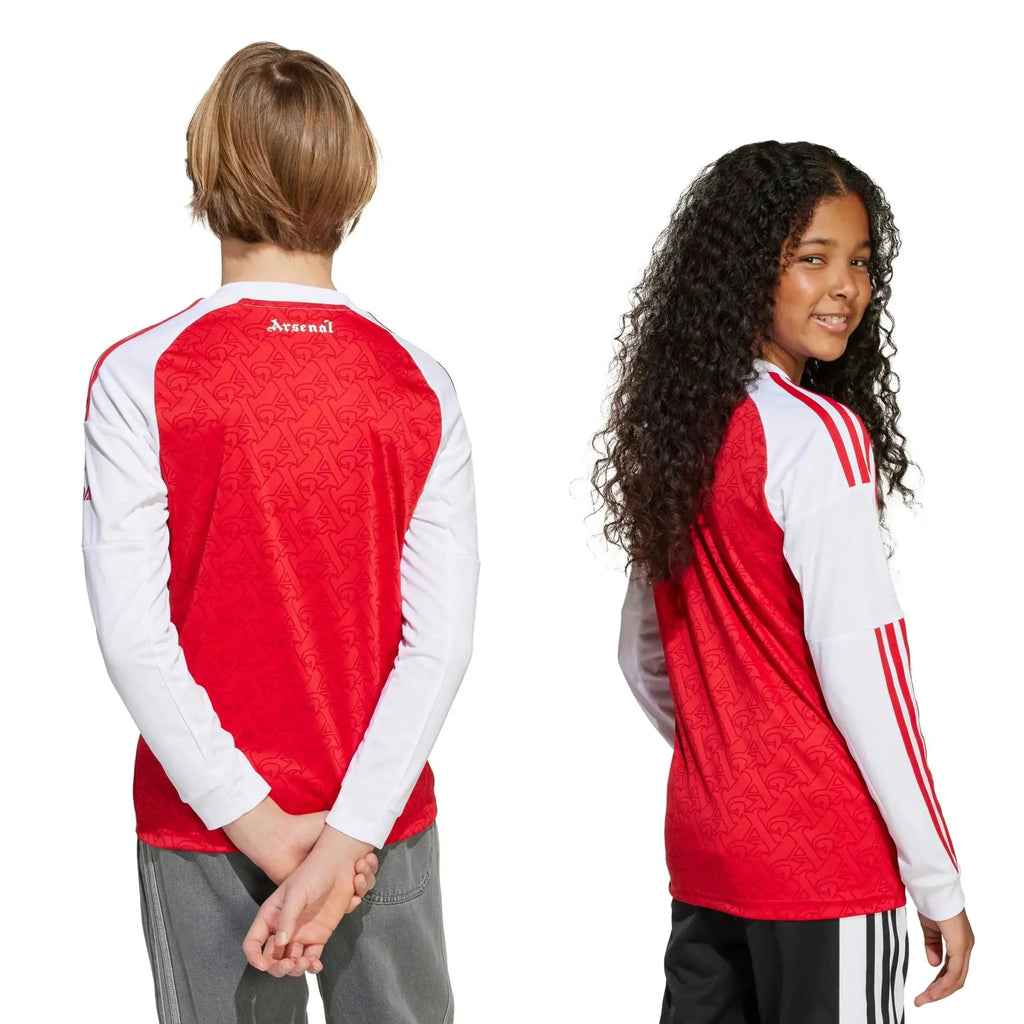 adidas 2025-26 Arsenal Youth Stadium Home Long-Sleeve Soccer Jersey