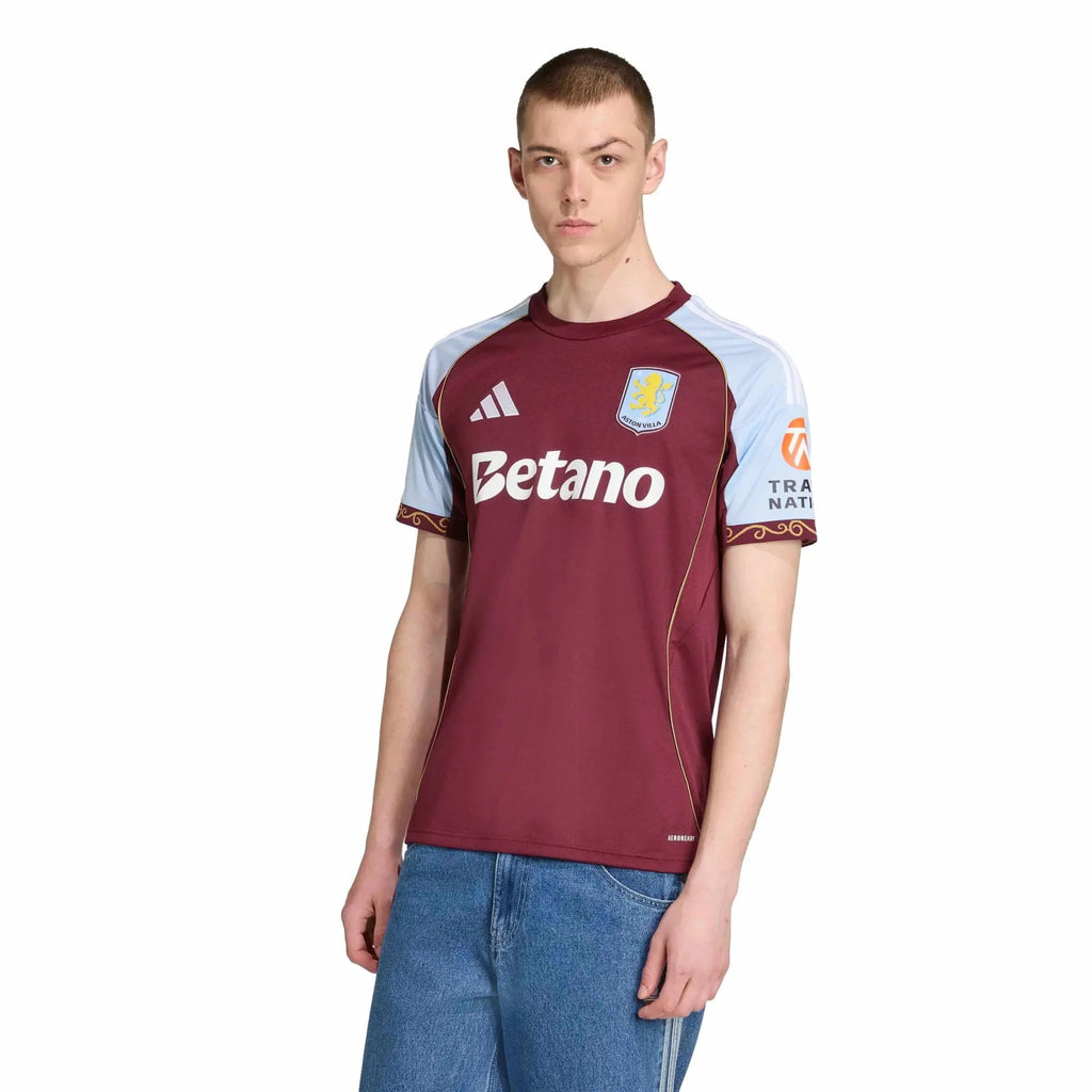 adidas 2025-26 Aston Villa Men's Stadium Home Soccer Jersey