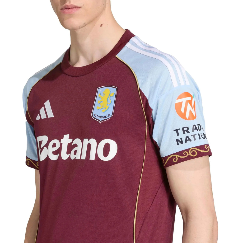 adidas 2025-26 Aston Villa Men's Stadium Home Soccer Jersey