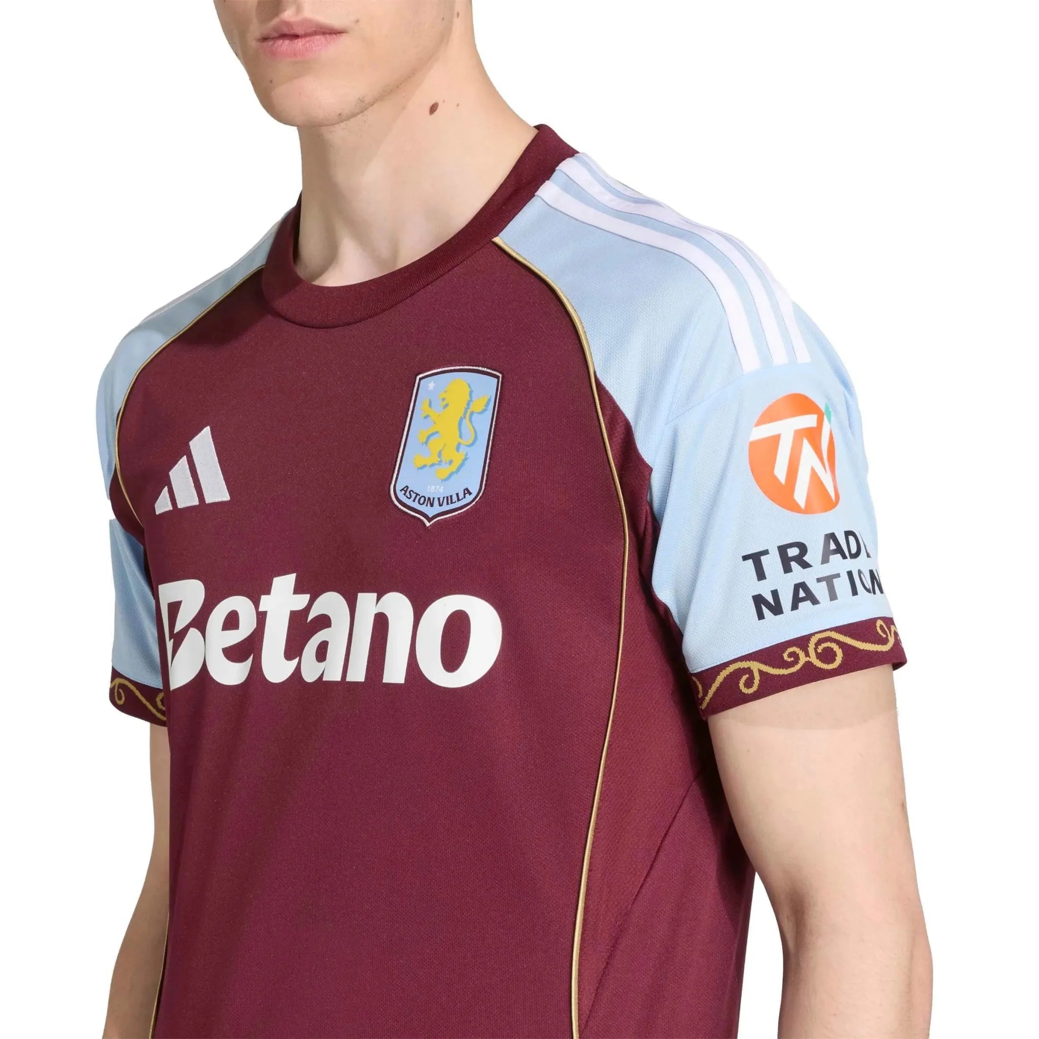 adidas 2025-26 Aston Villa Men's Stadium Home Soccer Jersey