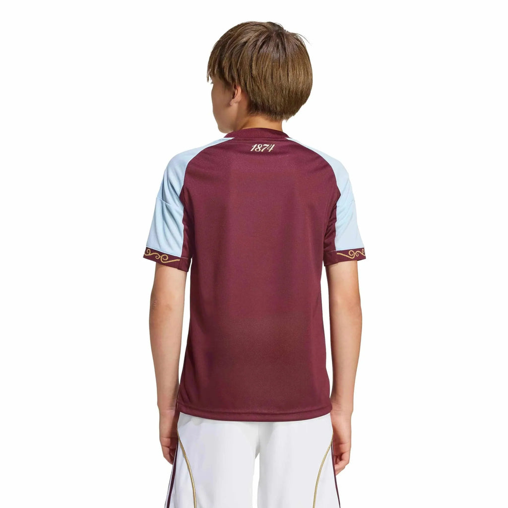 adidas 2025-26 Aston Villa Youth Stadium Home Soccer Jersey
