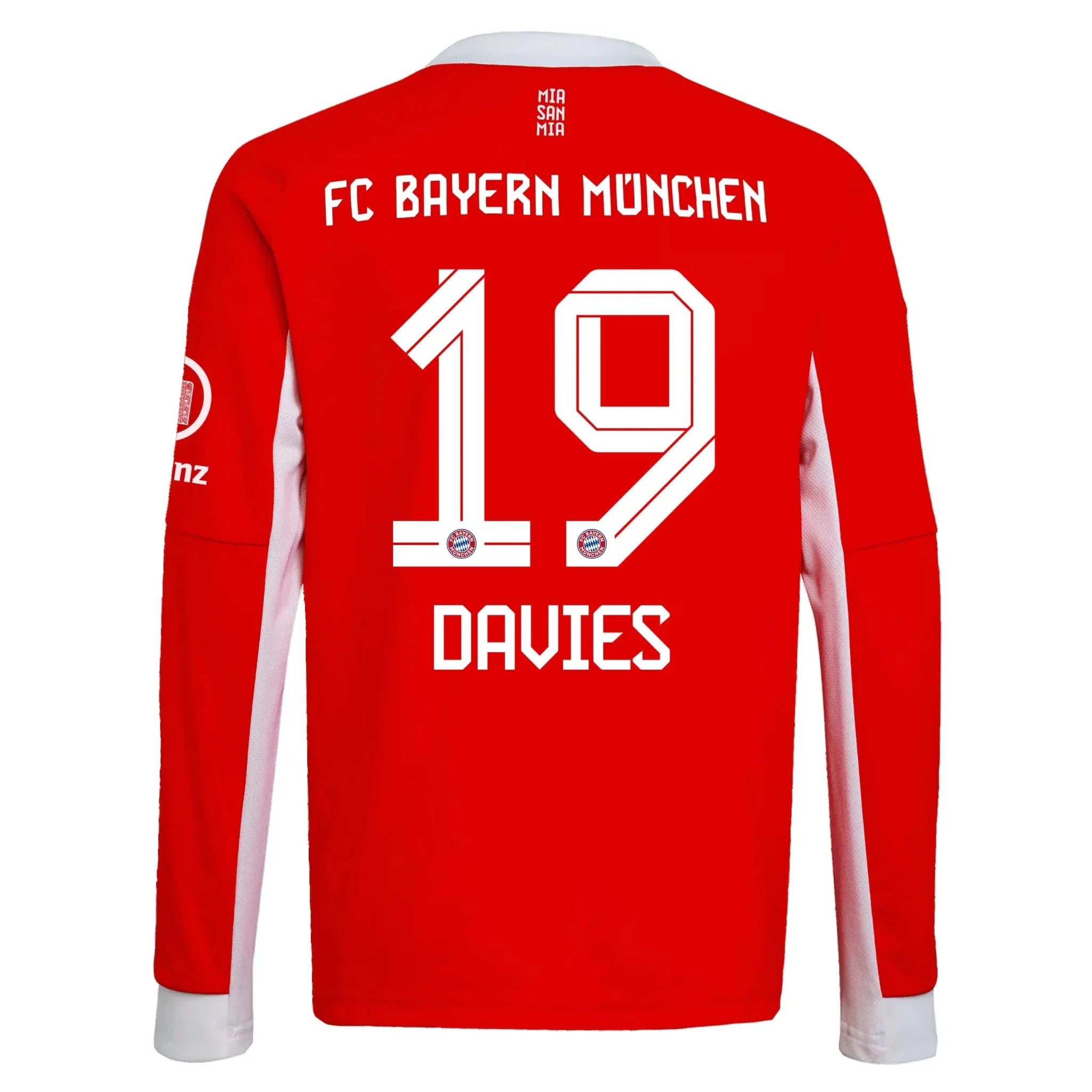 adidas 2025-26 Bayern Munich Men's Stadium Home Long-Sleeve Soccer Jersey