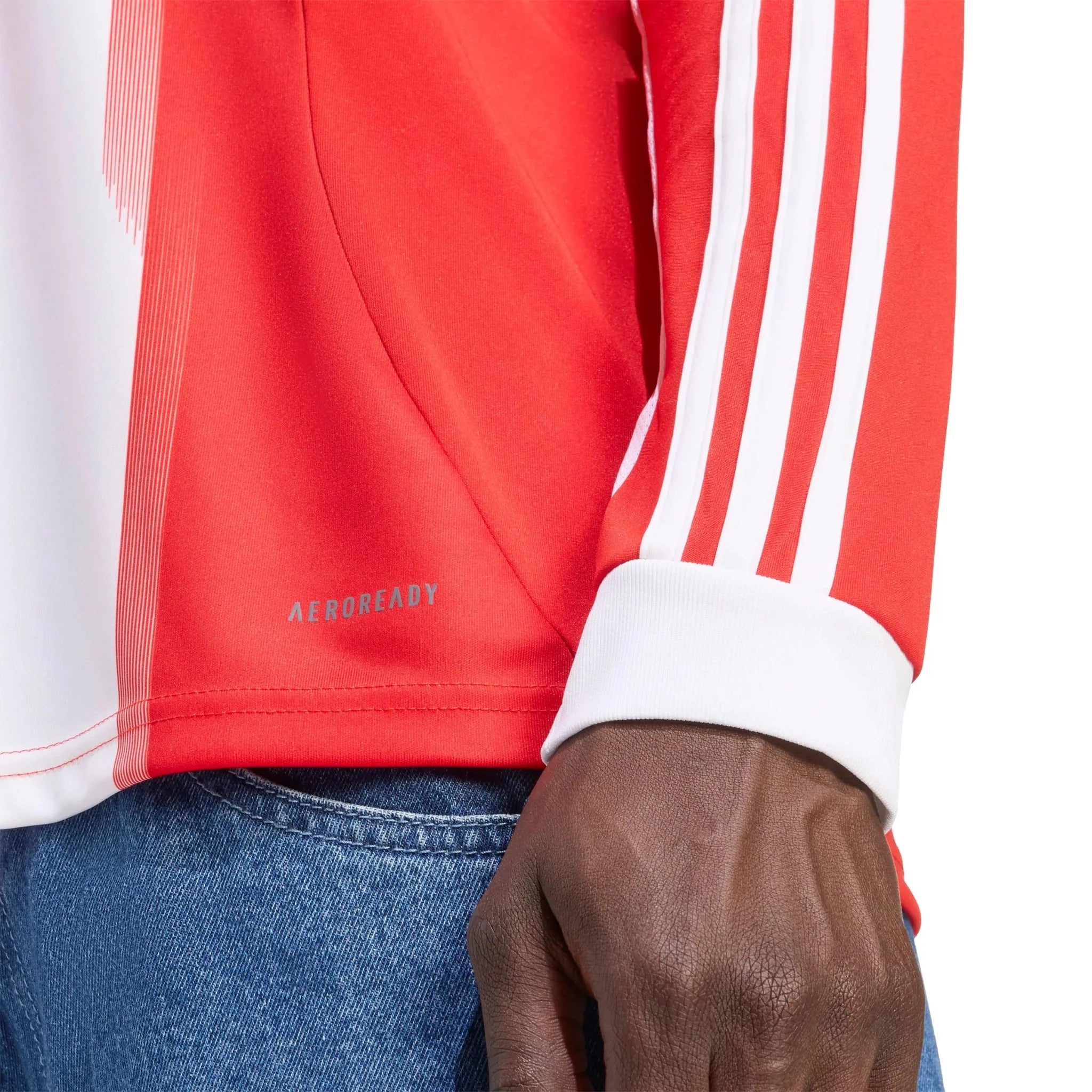 adidas 2025-26 Bayern Munich Men's Stadium Home Long-Sleeve Soccer Jersey