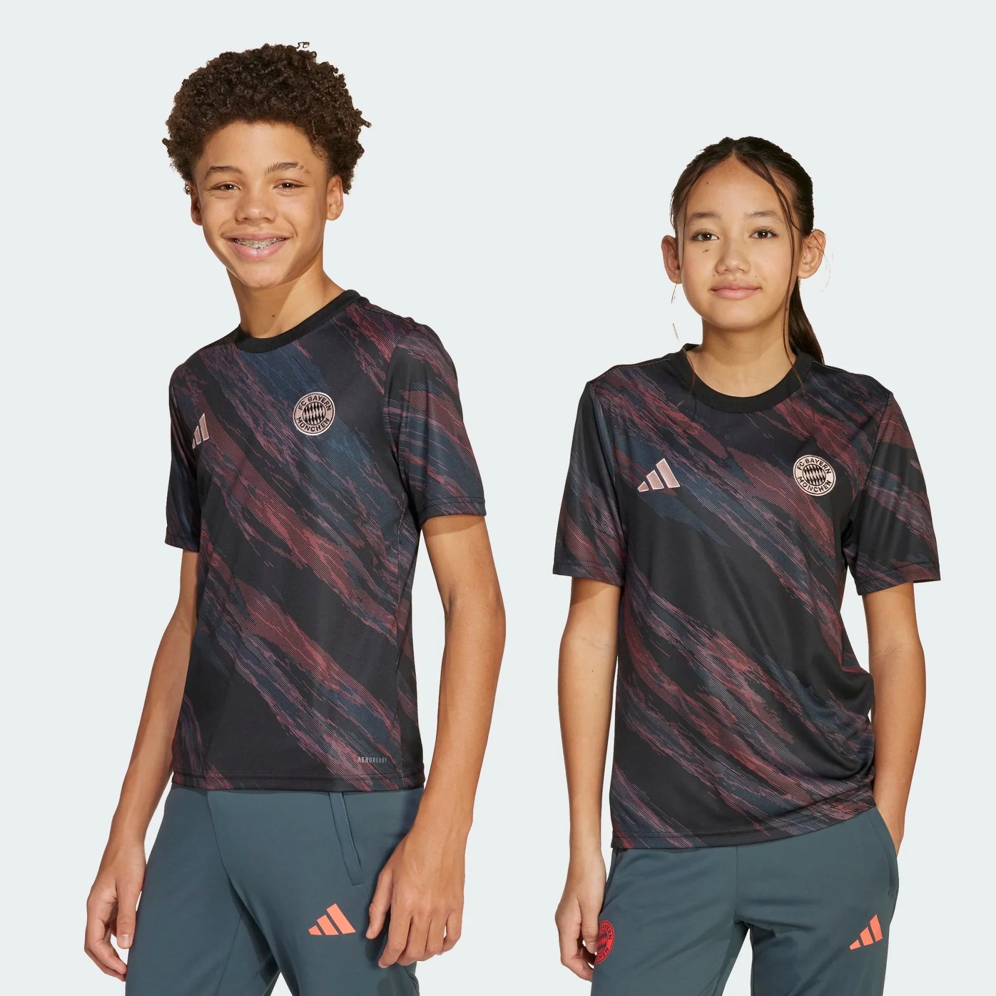 adidas 2025-26 Bayern Munich Youth Pre-Match Soccer Jersey