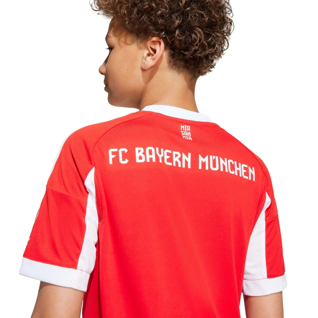 adidas 2025-26 Bayern Munich Youth Stadium Home Soccer Jersey