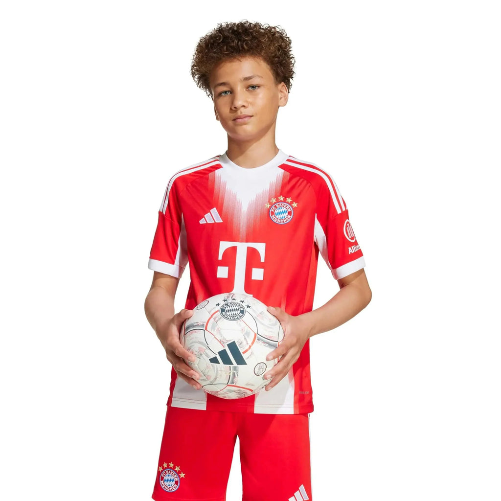 adidas 2025-26 Bayern Munich Youth Stadium Home Soccer Jersey
