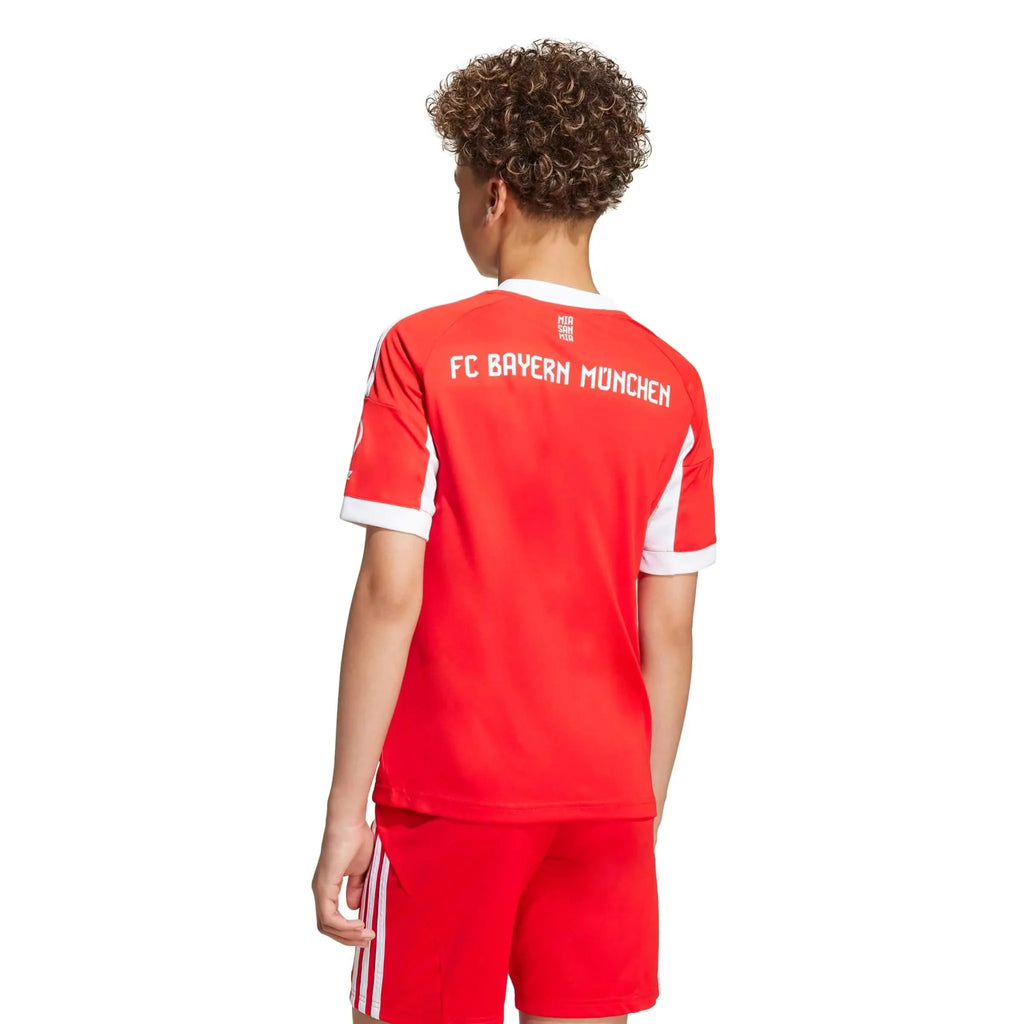 adidas 2025-26 Bayern Munich Youth Stadium Home Soccer Jersey