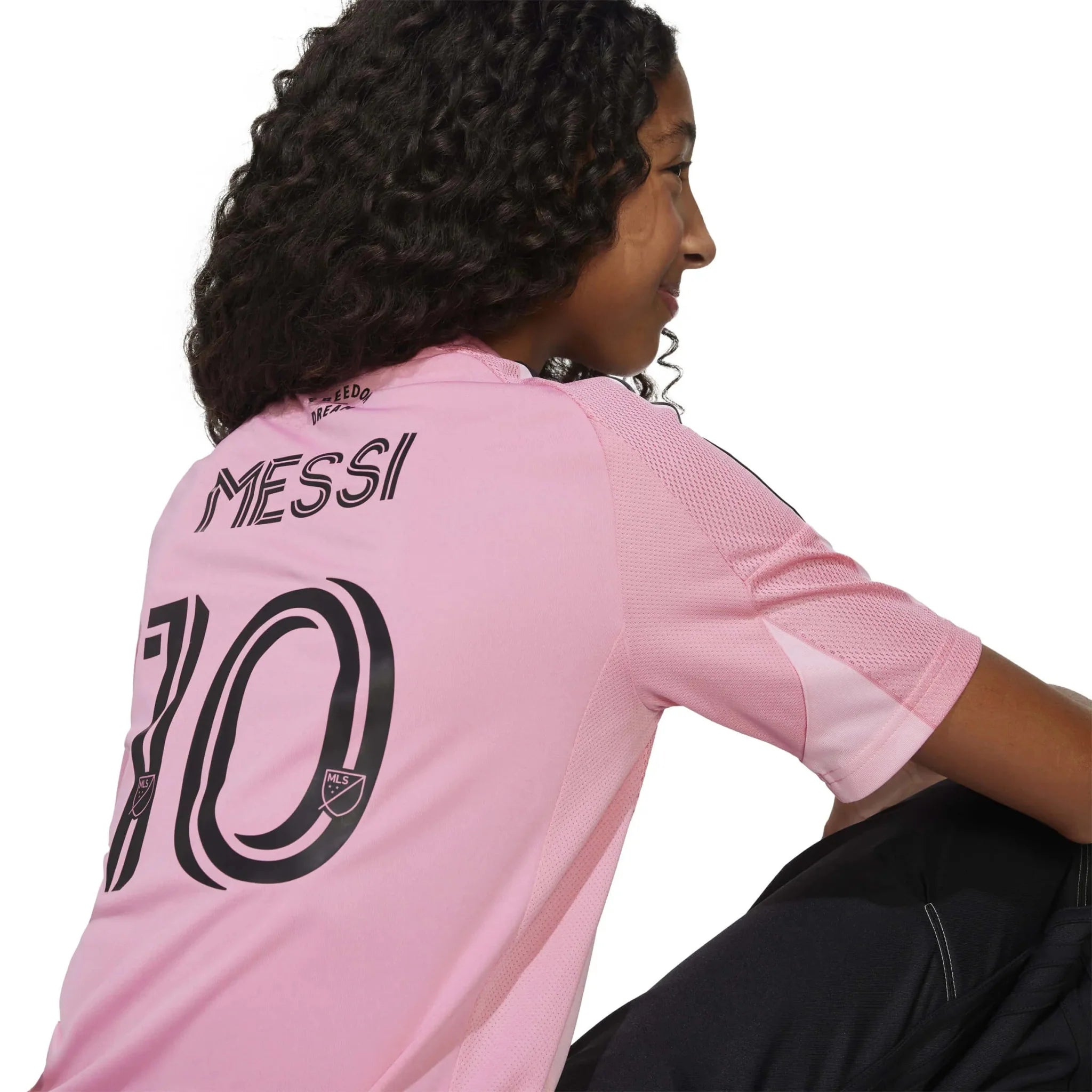 adidas 2025-26 Inter Miami Youth Messi #10 Stadium Home Soccer Jersey